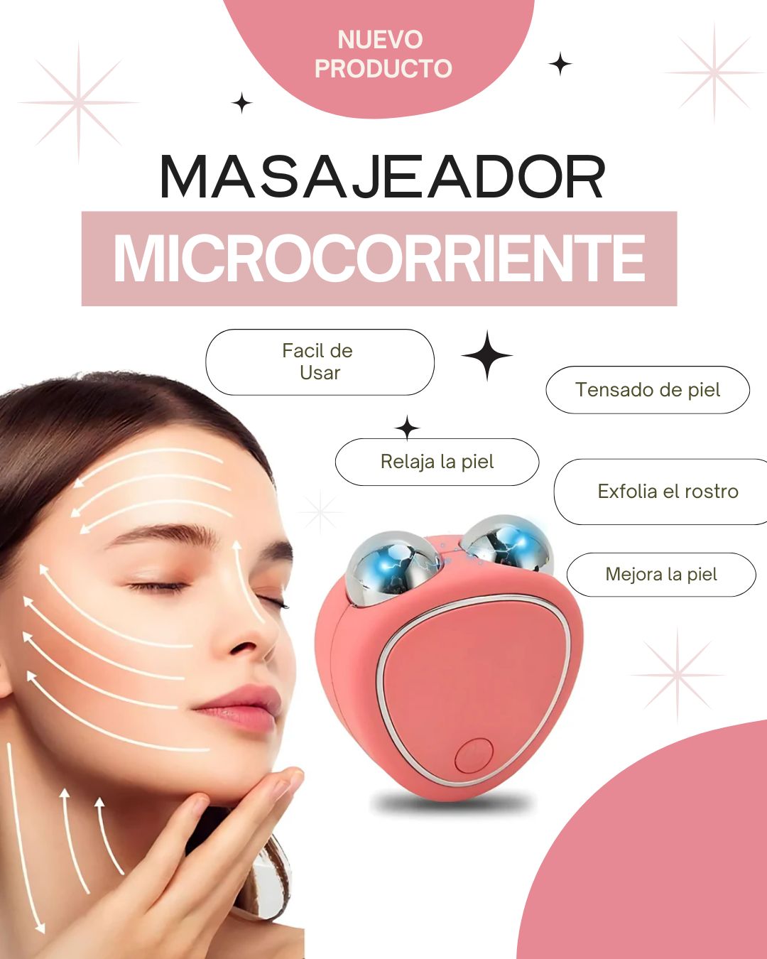 Masajeador Facial Microcorriente
